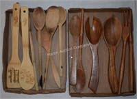(K) Lot of Wooden Spoons