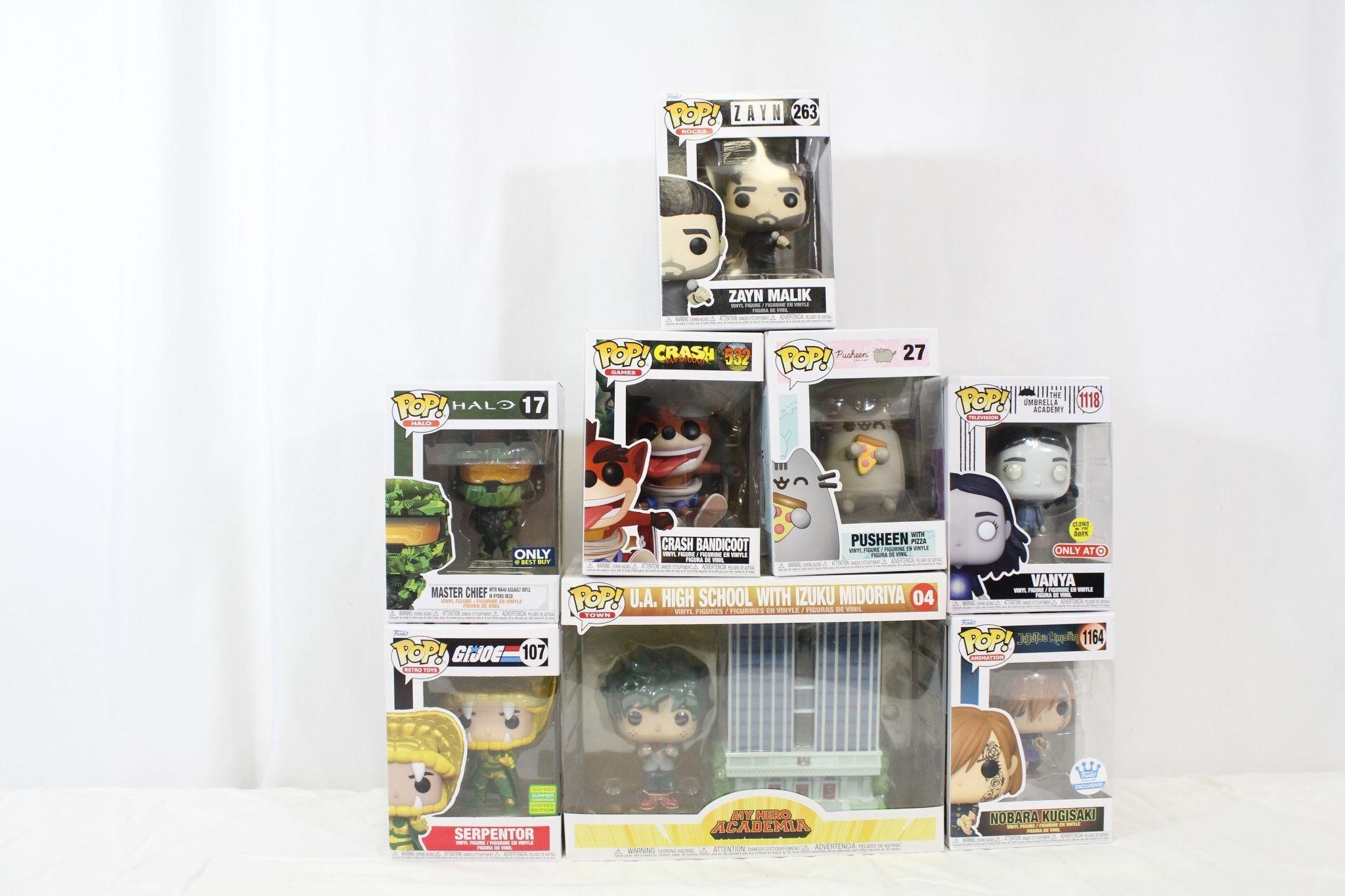 8 Halo/Crash Bandicoot/G.I. Joe & More Pop Funko's