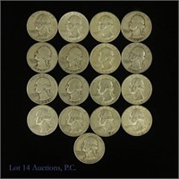 90%-Silver Washington Quarter Roll (17)