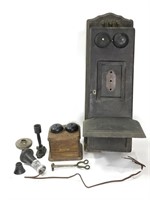 Vintage Early 20C Telephone Mount, Bells Kellogg