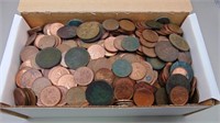 Box Of Copper Pennies From 1884 And Up