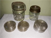 antique ball mason jar #9 & 10 & atlas good luck