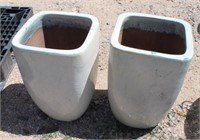 Heavy Ceramic Planters (2)