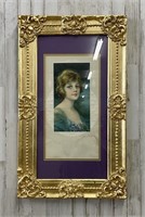 Framed Beauty "Violet" Lithograph