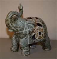 (K1) Porcelain Elephant Decor - 7.5" tall
