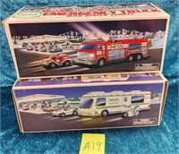 11 - LOT OF 2 HESS COLLECTIBLE TRUCKS (A19)