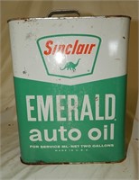 Sinclair Emerald Auto Oil Dinosaur 2 Gal Tin