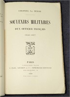 1896 Souvenirs Officier Francais 1848-1887 Softcov