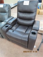 Dark brown theater recliner