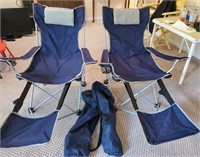 Bag chairs with foot rests (2)