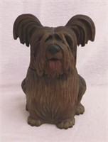 Anri Italy Skye Terrier carved wood cigarette box,