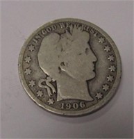 1906-D Barber Half Dollar 90% Silver