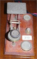Vintage brass postal scales