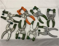 Set of 8 Small Hand Clamps