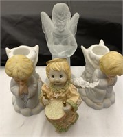 4 Angel Figurines, Possible Candleholders
