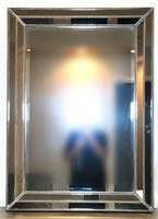 Beveled Glass Mirror in Mirrored Frame