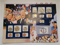 1996 US Mint Sets and Stamp on Year Card