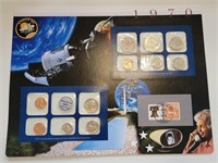 1970 US Mint Sets and Stamp on NASA Card