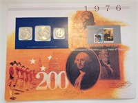 1976 Bicentennial Set on Politcal Card