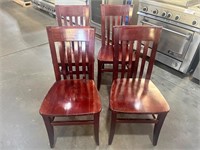 Bid X4 Wood Chairs