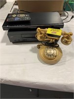 PANASONIC BLURAY PLAYER, RCA VCR, ROTARY PHONE