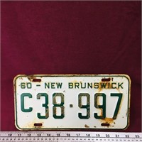 1960 New Brunswick License Plate