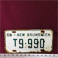 1958 New Brunswick License Plate