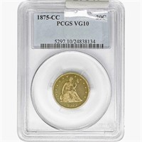 1875-CC Twenty Cent Piece PCGS VG10