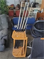 Pool Sticks, Golf Club & Stand