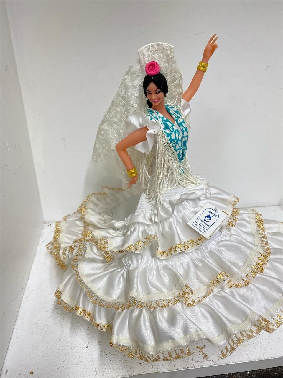 Marin Chiclana white dress Spanish flamenco dancer
