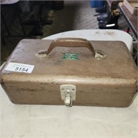 JC Higgins Metal Tackle Box & Contents