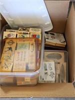 Wooden stamp Box Full