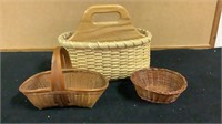 3 wicker baskets