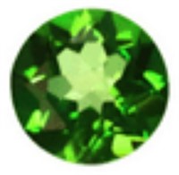 Genuine 3.5mm Green Round Chrome Diopside