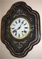 Antique French mother of pearl wall clock