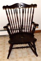 Antique Windsor style spindled rocking chair 34"