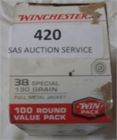 Winchester 100 Rounds 38 Special Bullets