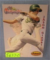 Jason Giambi rookie baseball card