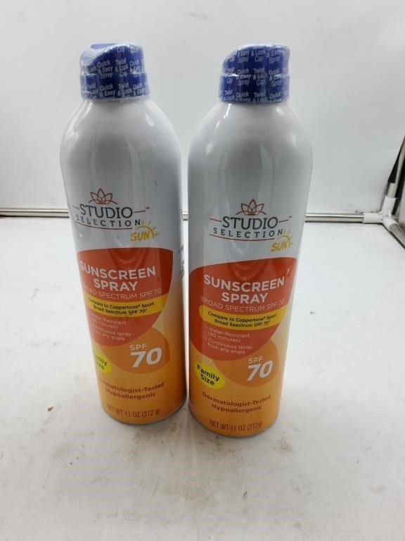 2 studio selections sunscreen spray SPF 70