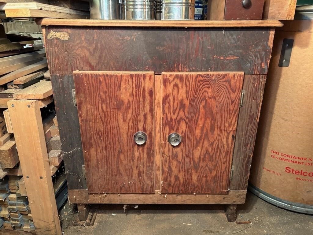 Rustic Wooden Storage Cabinet