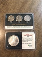 Uncirculated silver dollars