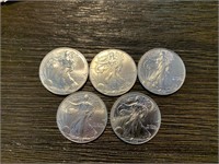 (5) 1998 Silver Dollars