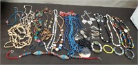 Flat Assorted Costume Jewelry Necklaces