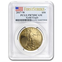 2017-w 1oz Pf American Gold Eagle Pr70 Pcgs Fs