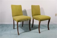 Mid Century Original Green Armless Chairs
