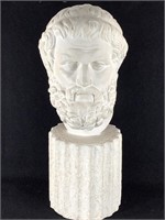 Vtg Classical Plaster Life Size Bust of Sophocles