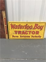 Waterloo Boy wood sign, 16" by 8"