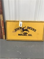 John Deere wood sign, 18" by 9.5"