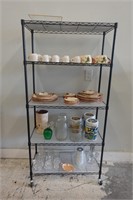 Assorted Glassware Rack Lot
