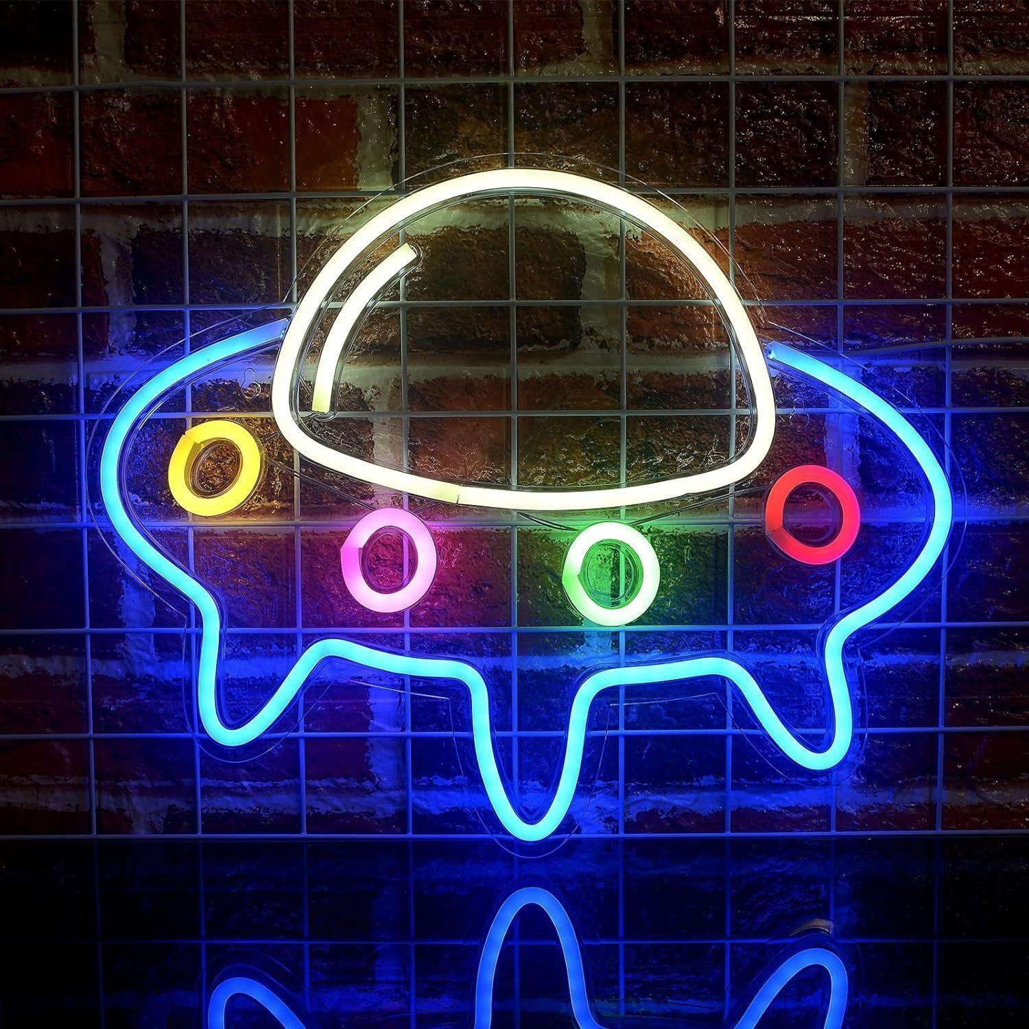 NEW UFO LED Neon Light Up Sign (40cm X 32cm)